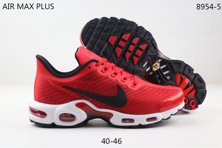 2021 Nike Air Max Plus Mesh Red Black White